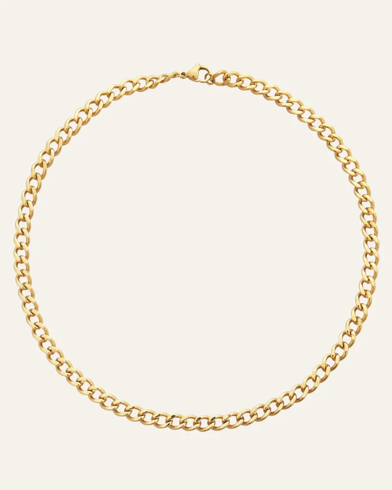 Halsband Mockberg Curb Kedje Guld