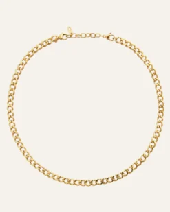 Halsband Mockberg Curb Kedje Guld