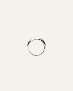 Mockberg Deco Ribbed Ring Silver