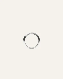 Mockberg Edge Ribbed Ring Silver