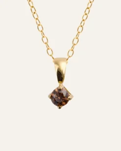 Halsband Mockberg Jolie Guld – Coffee