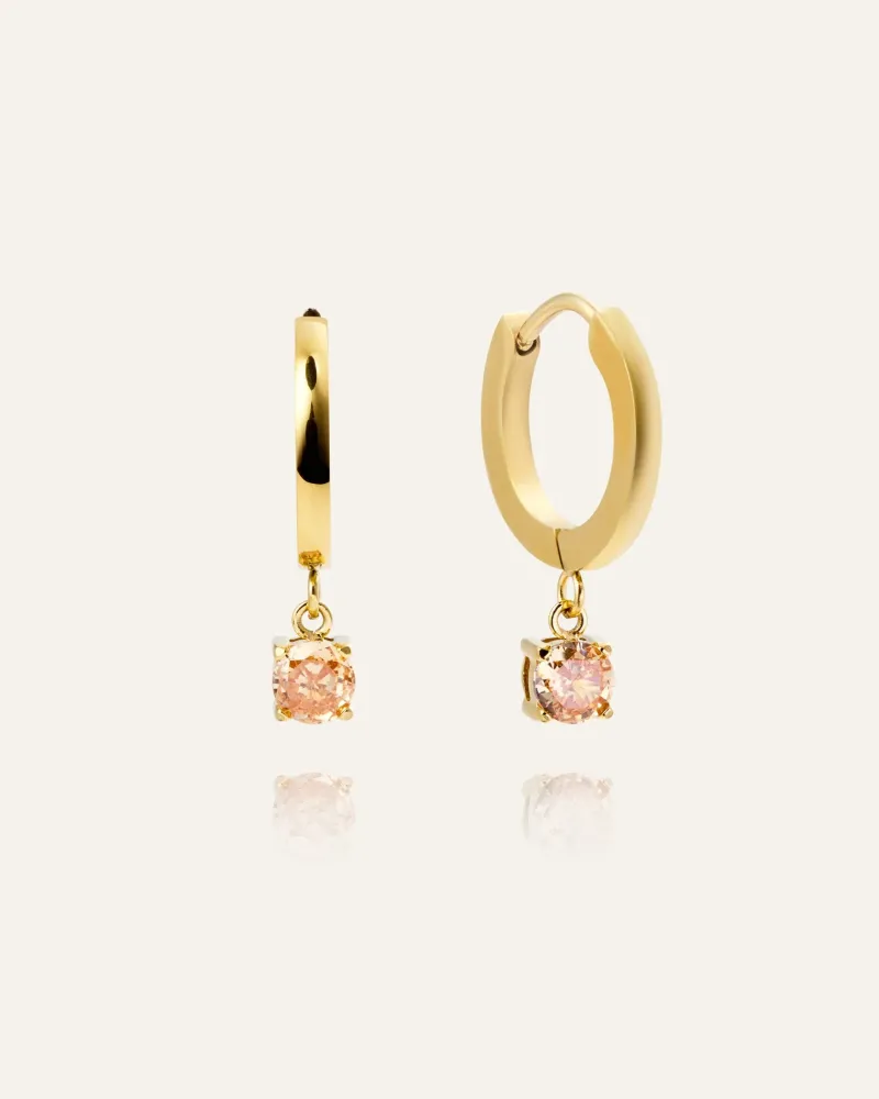 Mockberg Jolie Hoops Örhängen Guld – Champagne