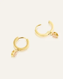 Mockberg Jolie Hoops Örhängen Guld – Champagne