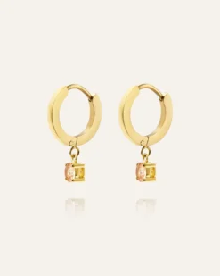 Mockberg Jolie Hoops Örhängen Guld – Champagne