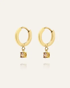 Mockberg Jolie Hoops Örhängen Guld – Coffee