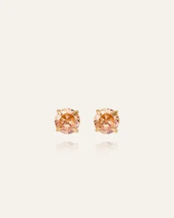 Mockberg Jolie Studs Örhängen Medium Guld – Champagne