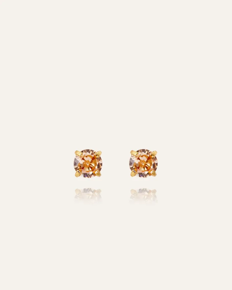 Mockberg Jolie Studs Örhängen Small Guld – Champagne