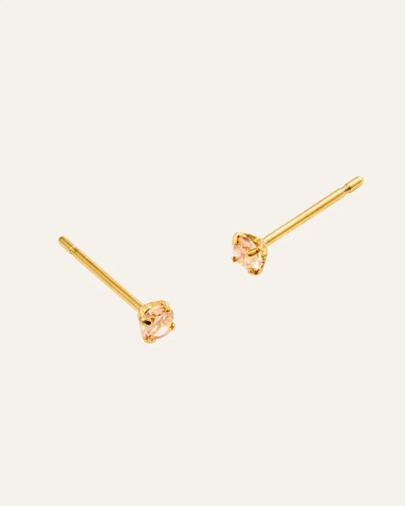 Mockberg Jolie Studs Örhängen Small Guld – Champagne