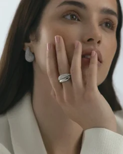 Mockberg Pavé Daring Silver Ring