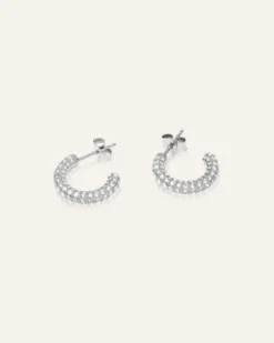 Mockberg Pavé Eternal Medium Silver Örhängen