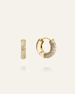 Mockberg Pavé Everyday Medium Guld Örhängen