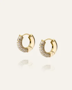 Mockberg Pavé Everyday Medium Guld Örhängen
