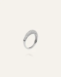 Mockberg Pavé Precious Silver Ring