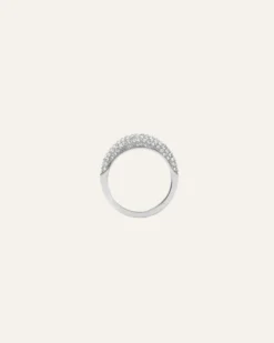 Mockberg Pavé Precious Silver Ring
