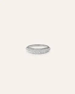 Mockberg Pavé Precious Silver Ring