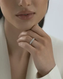 Mockberg Pavé Precious Silver Ring