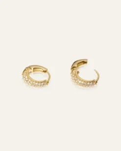 Mockberg Pavé Precious Small Guld Örhängen
