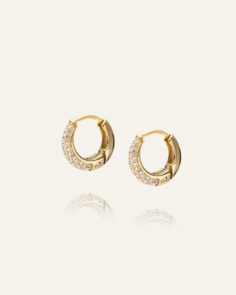 Mockberg Pavé Precious Small Guld Örhängen