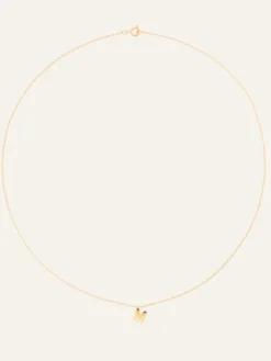 Halsband Mockberg Petite Plain Bokstav Guld