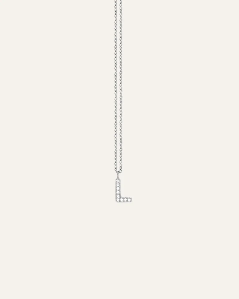 Halsband Mockberg Petite Stone Bokstav Silver