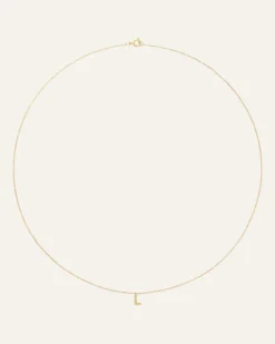 Halsband Mockberg Petite Stone Bokstav Guld