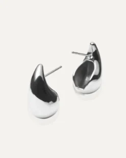 Mockberg Plain Daring Large Silver Örhängen