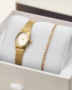 Klockor Mockberg Retro Mesh Combo Guld