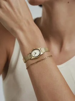 Klockor Mockberg Retro Mesh Combo Guld