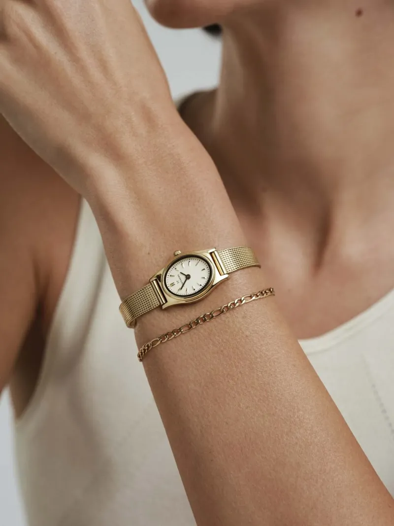 Klockor Mockberg Retro Mesh Combo Guld