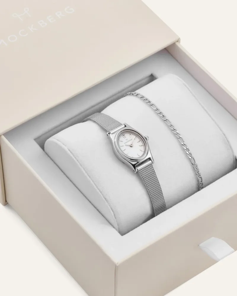 Klockor Mockberg Retro Mesh Combo Silver