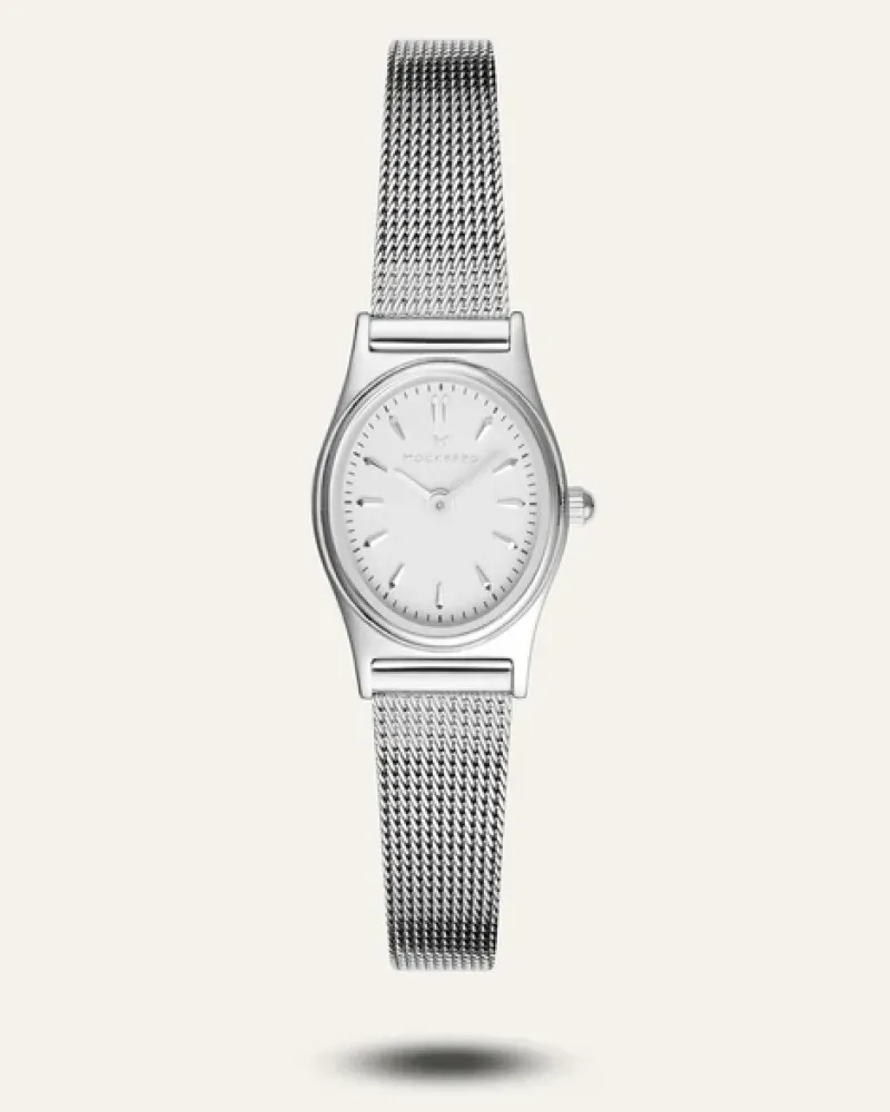Klockor Mockberg Retro Mesh Silver Watch MB0254