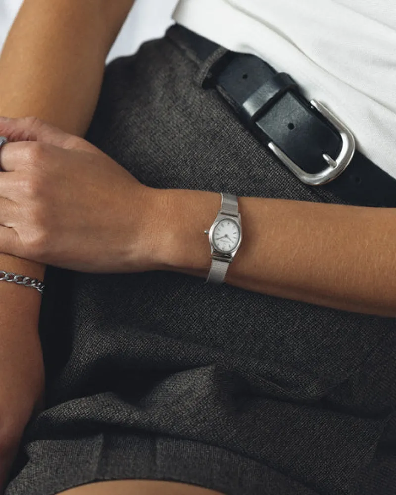 Klockor Mockberg Retro Mesh Silver Watch MB0254