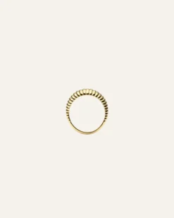 Mockberg Retro Ribbed Ring Guld