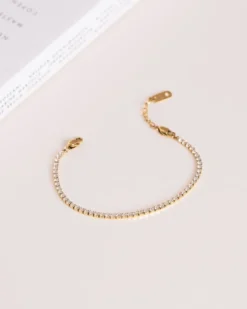 Armband Mockberg Shiny Tennis Guld