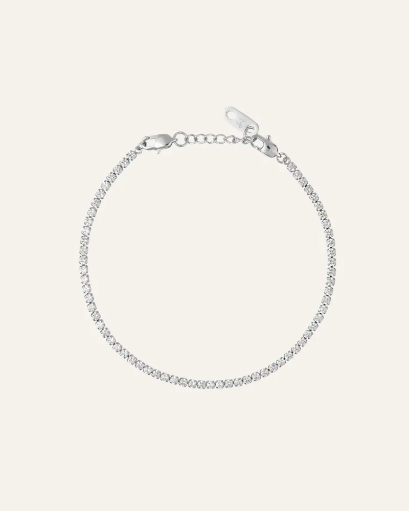 Armband Mockberg Shiny Tennis Silver