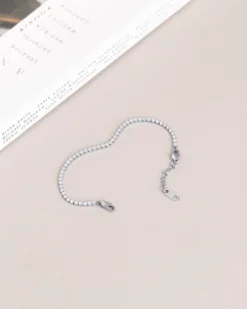 Armband Mockberg Shiny Tennis Silver
