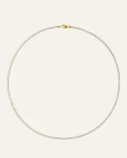 Halsband Mockberg Shiny Tennis Guld