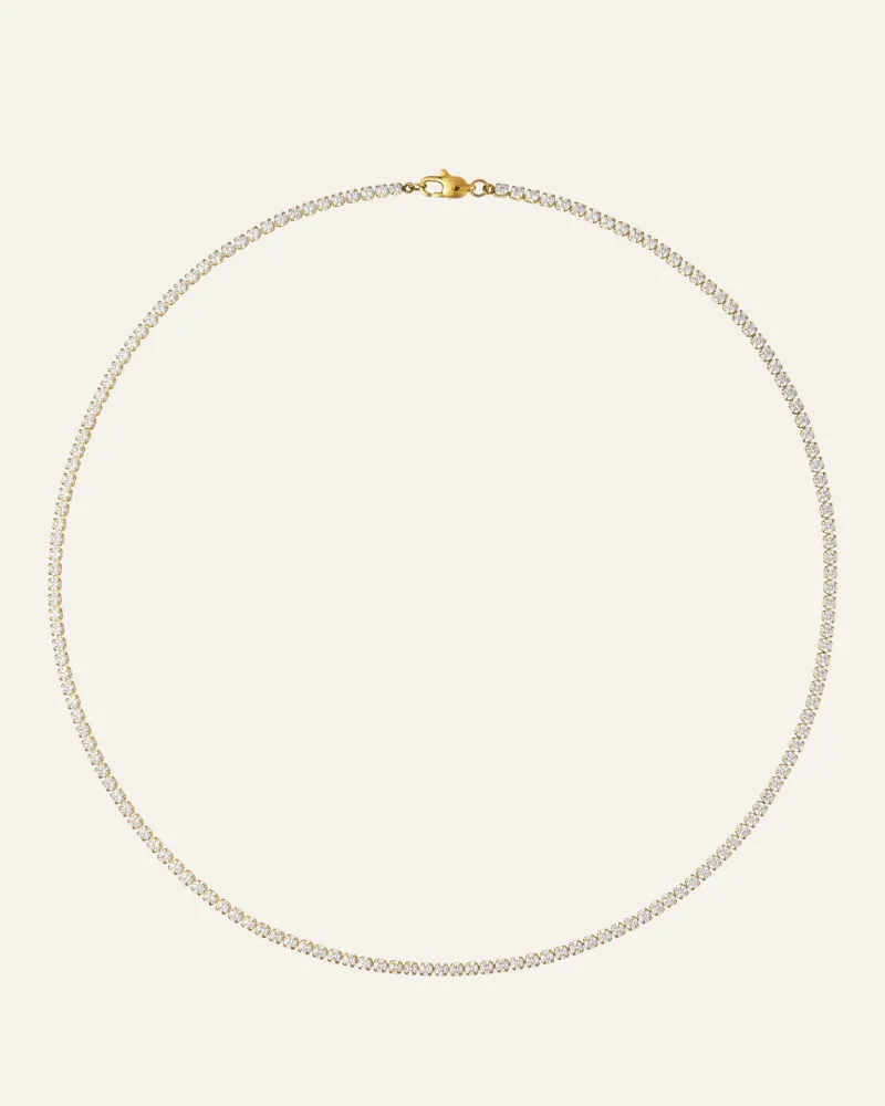 Halsband Mockberg Shiny Tennis Guld