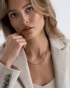 Halsband Mockberg Shiny Tennis Guld