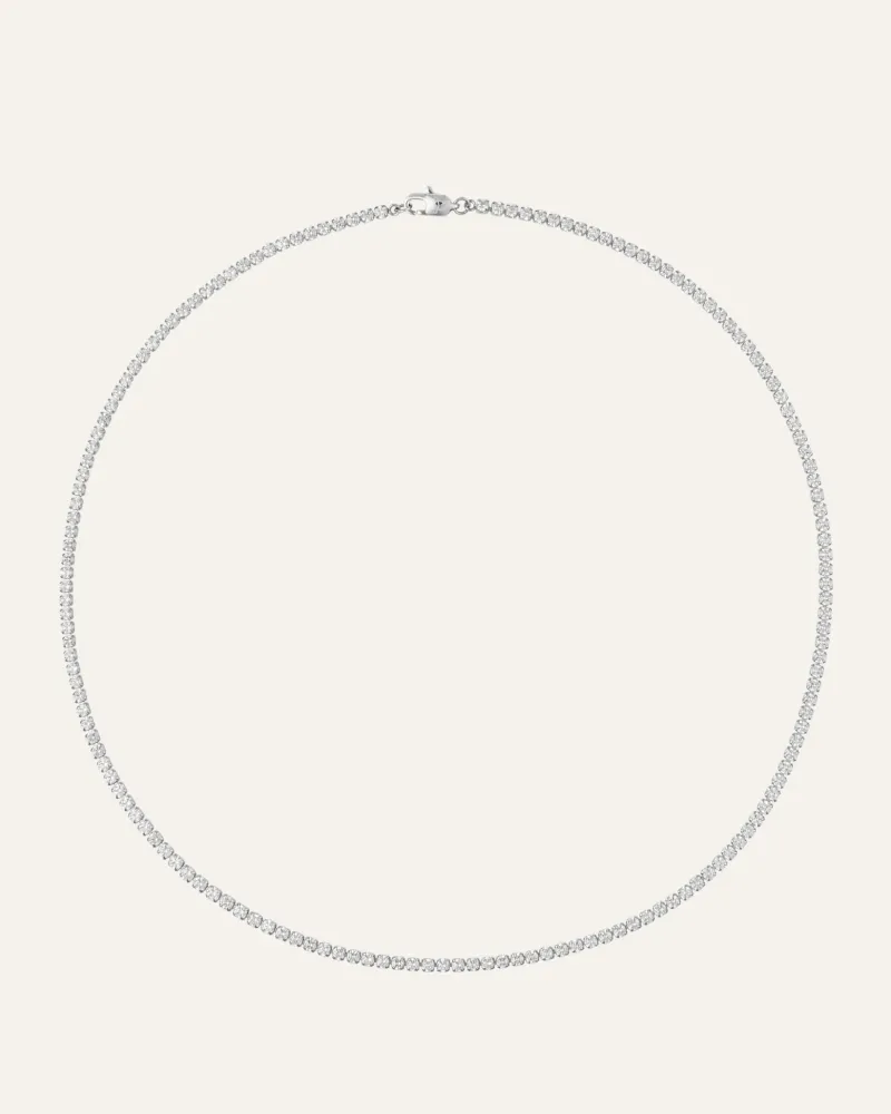 Halsband Mockberg Shiny Tennis Silver