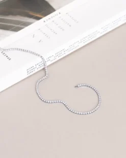 Halsband Mockberg Shiny Tennis Silver