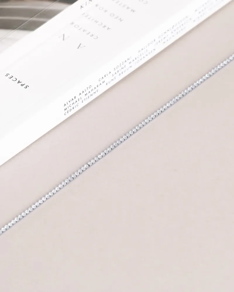 Halsband Mockberg Shiny Tennis Silver