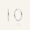 Mockberg Slim Large Hoops Örhängen Silver