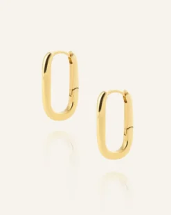 Mockberg Slim Medium U-Hoops Örhängen Guld (Copy)