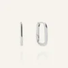 Mockberg Slim Medium U-Hoops Örhängen Silver