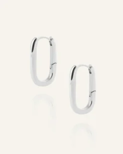 Mockberg Slim Medium U-Hoops Örhängen Silver