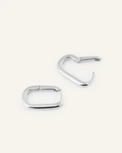Mockberg Slim Medium U-Hoops Örhängen Silver