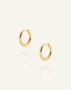 Mockberg Slim Mini Hoops Örhängen Guld