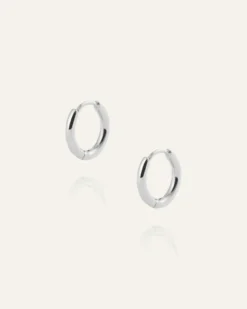 Mockberg Slim Mini Hoops Örhängen Silver