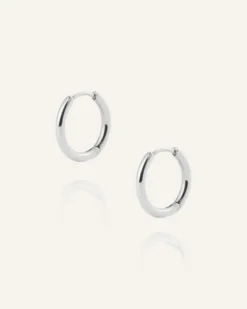 Mockberg Slim Small Hoops Örhängen Silver